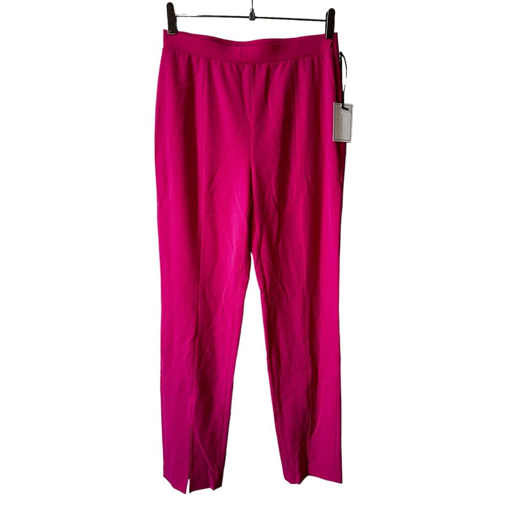 NWT 1. State Womens Trouser Pants Hot Pink Size 2 Vibrant Career Modern Coquette